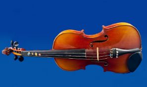 Skylark 4 String Full Size Violin, Label to interior. Reg Number : MV.007. Together with bow,