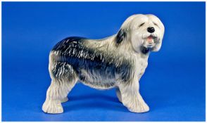 Beswick Dog Figure `Old English Sheep Dog` Standing. 7`` in height.