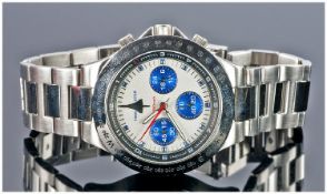 Concorde Gents 40th Anniversary Chronograph Stainless Steel Watch. box & papers. As new condition.