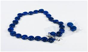 Lapis Lazuli Necklace and Earrings.