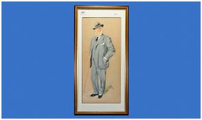 H.S. Day, Portrait of George V, watercolour, signed with monogram, 19 by 9 inches, mounted and