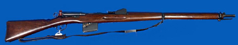 Swiss Army Service Schmidt Rubin Straight Pull Bolt Action Rifle 1889, 7.5mm x 53.5cal. Barrel