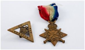 1914-15 Star Awarded To 48407 2 Cpl G Purcell R.E, Together With a 1916 `On War Service` Badge