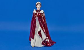 Royal Worcester Figure in celebration of The Queens 80th Birthday 2006. With box. 10 inches in