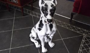 Large Pottery Figure Of A Great Dane, 32`` in height.