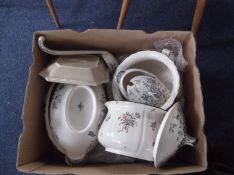 Miscellaneous Assorted Pottery comprising two chamber pots and tureens etc
