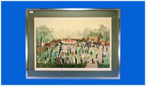 Helen Bradley 1900-1979 Limited Edition Pencil Signed Fine Art Colour Print. Title ``The Fair at