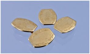 A 10ct Gold Vintage Pair of Gents Cufflinks, stamped 10K, 2.8 grams.