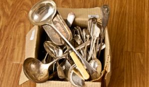 Large Collection of Silver Plated Flatware, mainly 19th and 20th century.