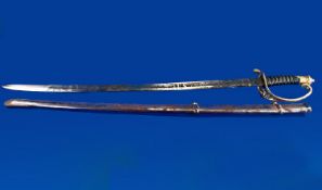 Display Purposes Only, Reproduction U.S Cavalry Troopers Sword And Scabbard.