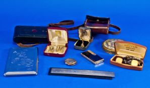 Small Mixed Lot Of Oddments And Collectables, Comprising Cased Kodak Model B Camera, Plated
