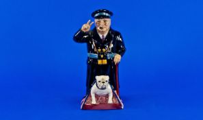 Kevin Francis Handpainted, Numbered & Limited Edition Toby Jug, Number 101/750. `Churchill` naval