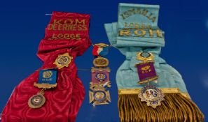 Buffalo Interest, Comprising Two Sashes And Four Medals
