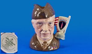 Royal Doulton Special Edition Character Jug `General Eisenhower` Handle: Sheild `S.H.A.E.F`. Back: