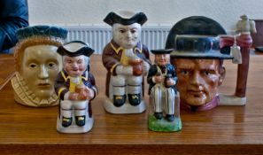 Collection Of Toby/Character Jugs Including Tony Wood, Magrou, Price, Kingston Pottery. (5 in