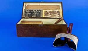 Stereoscope Marked April 20 1897, with 93 cards. Includes 7 standard series, 4 Comics and Groups, 2
