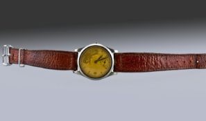 Gents Omega Stainless Steel Wristwatch, c1935-39, The Dial With Arabic And Baton Numerals,