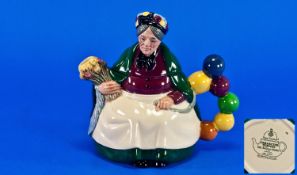 Royal Doulton Character Teapot. `Old Balloon Seller` Designer W.K.Harper. 6.5`` in height. 1st