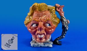 Maggie Thatcher A Handpainted Humorous Limited Edition Character Jug From `Spitting Image` Glazed