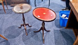 Two Occasional Tripod Tables, various heights.