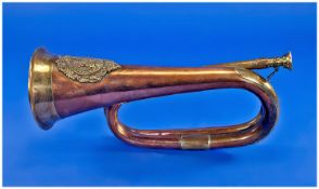 Argyle and Sutherland Regiment Military Copper and Brass Bugle, early twentieth Century c1910-20.