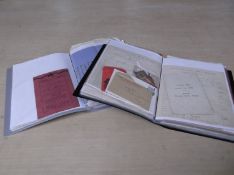 Two Albums of Ephemera, late 1800`s onwards including bills, deeds, adverts, brochures, letters