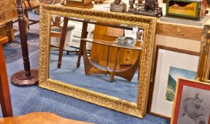 Large Modern Gilt Framed Mirror, bevelled edge glass, elaborate moulded frame.