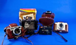 Collection Of Various Cameras & Equipment Including  Colour Swinger Polaroid Land Camera, Cresta II