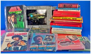 Collection of Rare TV Annuals, including Star Trek 1978, Dr. Who 1979, Blakes 7 1978 etc. Also