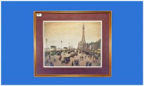 Blackpool Interest. Arthur Delaney Framed Limited Edition Coloured Print. 329/850 `Blackpool