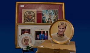 Royal Commemorative Collection, comprising a framed montage, with the Coronation picture of Queen