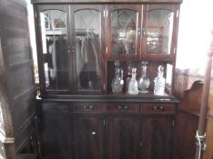 Modern Mahogany Veneered Display Cabinet, in the Hepplewhite style.