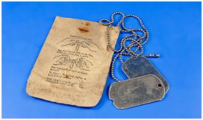 WWII American Army Dog Tags 1944