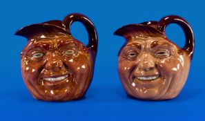 Royal Doulton Vintage Character Jugs 2 in total. `John Barleycorn` style one. D5327. Handle inside