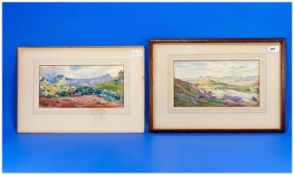E Smythe Two Unusual Watercolours of South Africa Signed and monogrammed. 12 by 6 inches. 1. The
