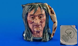 Royal Doulton Special Edition Character Jug `The Pendle Witch` Handle In The Form of A Hound.