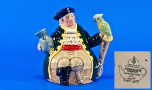 Royal Doulton Character Tea Pot. Long John Silver D6853. Issued 1990-1991, designer W.K.Harper.