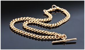15ct Gold Double Albert Chain, Solid Links Each Marked 15.625 Length 17 Inches, Complete With