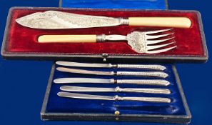 Part Set of Five Silver Handled Butter Knives, all with silver handles, hallmarked for Sheffield