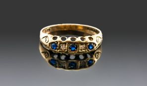 9ct Gold Diamond Set Ring, Fully Hallmarked, Ring Size O.