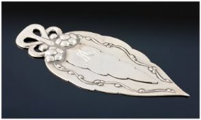 George Jensen, A Stylish Sterling Silver Bookmark. Pierced work finial with berries in relief