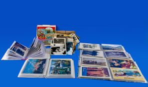 Seven Postcard Albums of Postcards and a large collection of postcards and photographs.