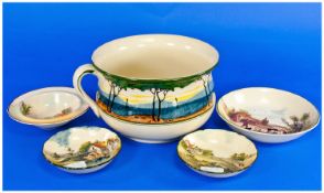 Royal Doulton Series Ware Collection comprising `Trees` pattern, Mayfair shape, chamber pot, D3255,