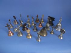 Collection of Various North American Bells, mainly in brass, copper and steel, including Gerber