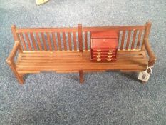 R.A. Lister & Co. Ltd Dursley, Gloucestershire Dolls House Garden Bench, the back and seat slatted