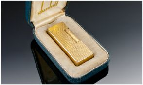 Gold Plated Dunhill ``Rollagas`` Lighter, In original Case With Instructions, Used But Working