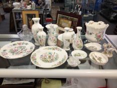 Collection Of Aynsley And Crown Staffordshire, 15 Pieces Comprising Vases, Plates, Jardiniere etc.