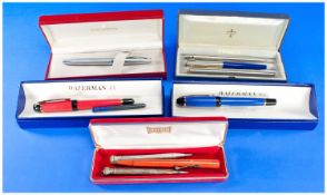 Collection Of Mixed Writing Equipment, Comprising Sheaffer Fountain Pen, Parker Pen Set, Two