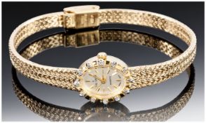 Ladies ``The Oryx`` Quartz Wristwatch. With Diamond Set Bezel. Complete In Fitted Case.