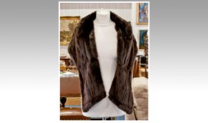 Dark Brown Mink Stole.